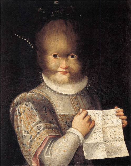 Portrait of Antonietta Gonzales, Lavinia Fontana, 1592.
