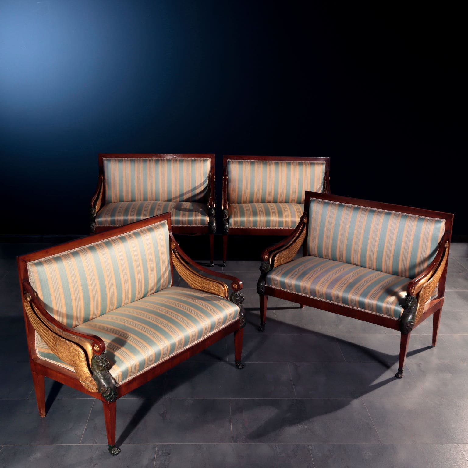 Group of four settees, Veneto, First quarter of the 19th century
