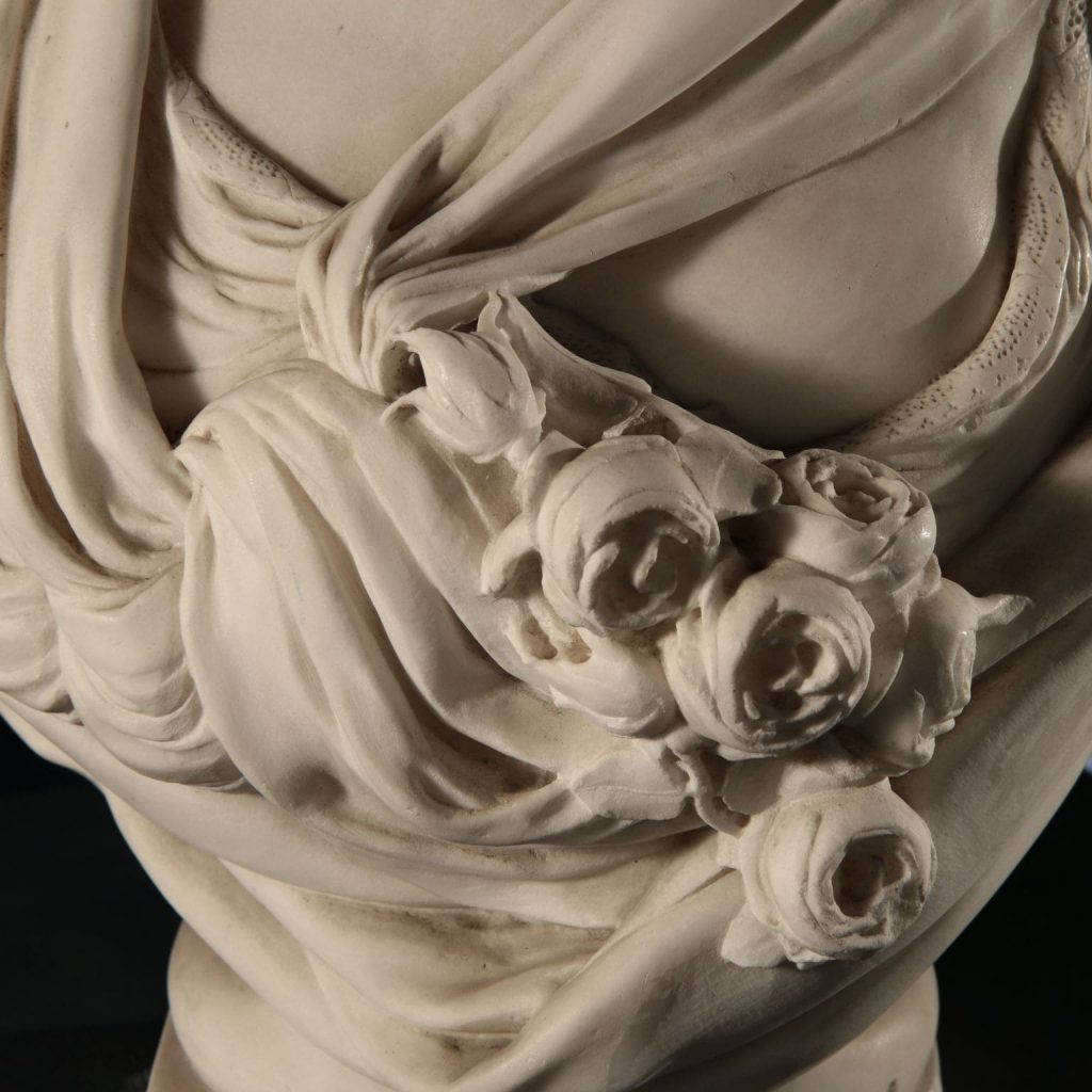 Spring White marble bust