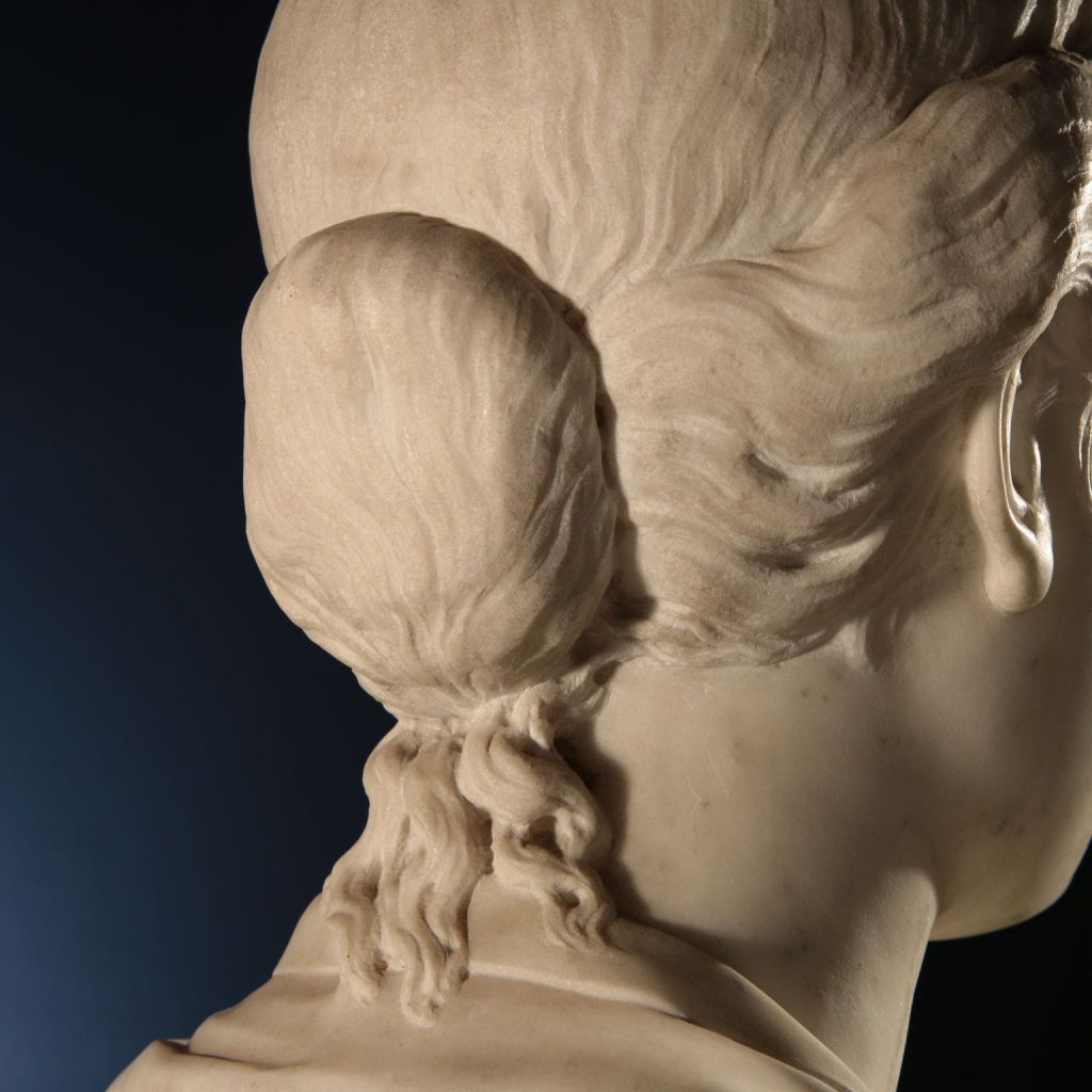 Spring White marble bust