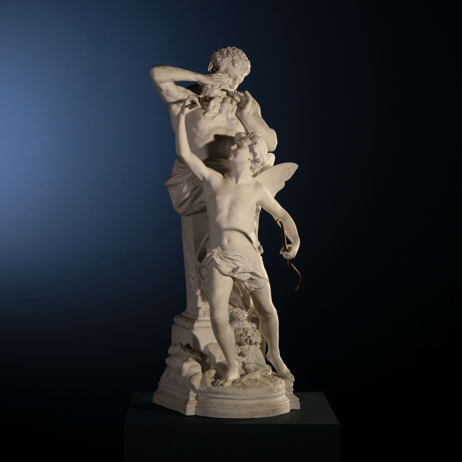 Aeolus and Cupid, sculpture by Luca Madrassi