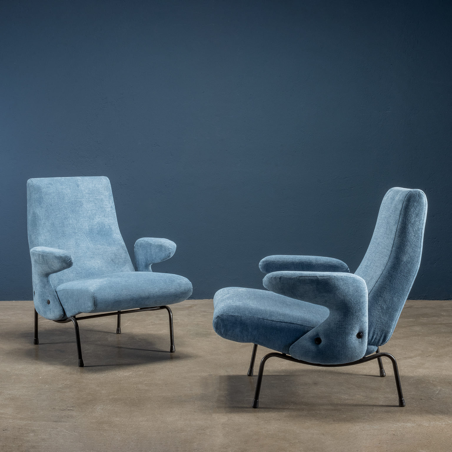 Delfino armchairs, Erberto Carboni for Arflex