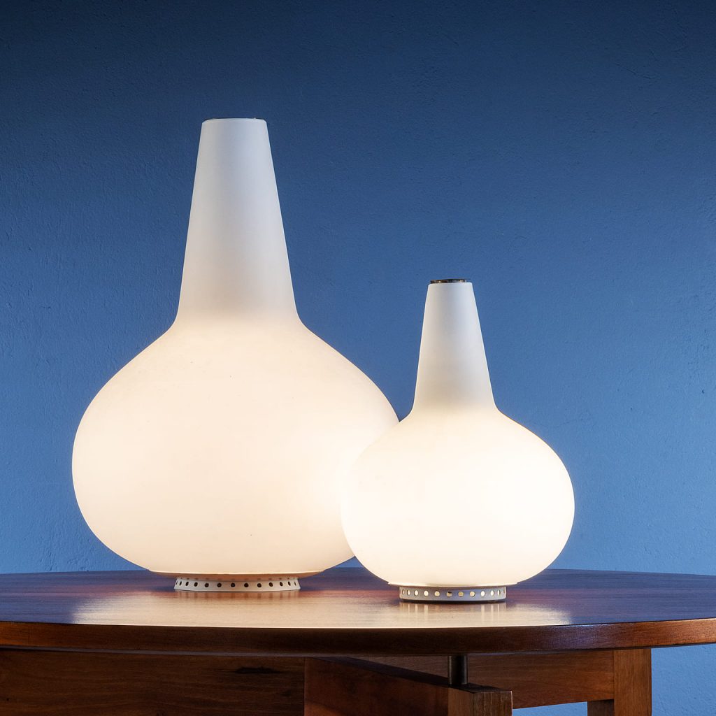 luminous flower vases, Max Ingrand