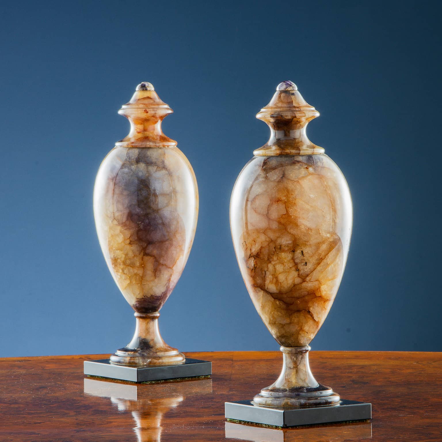 Blue John Regency urn vases