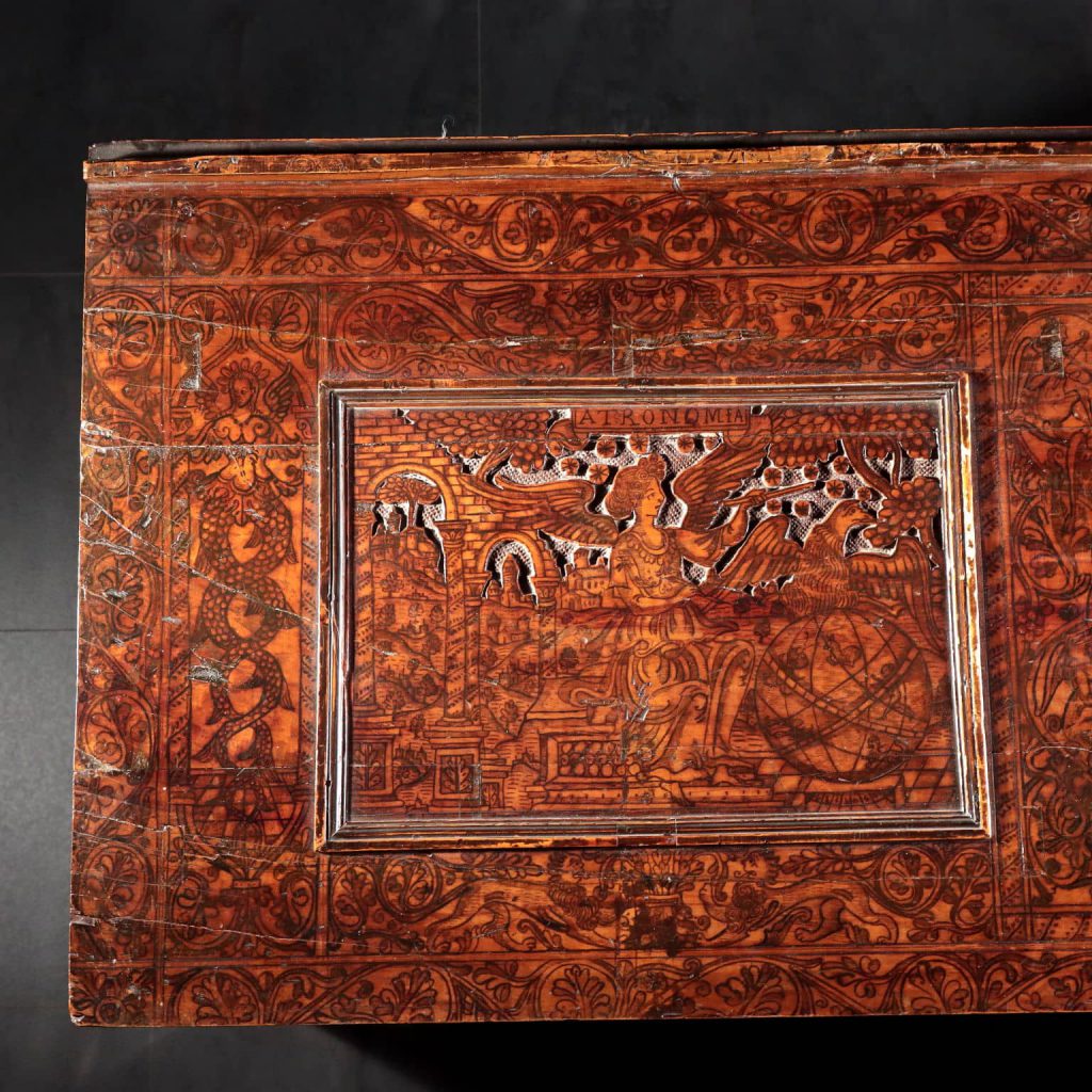 Pyrographed chest