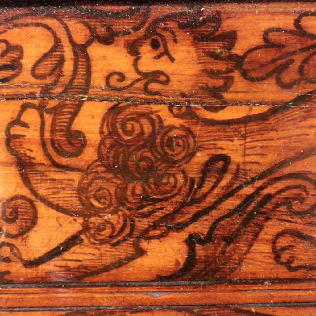 Pyrographed chest