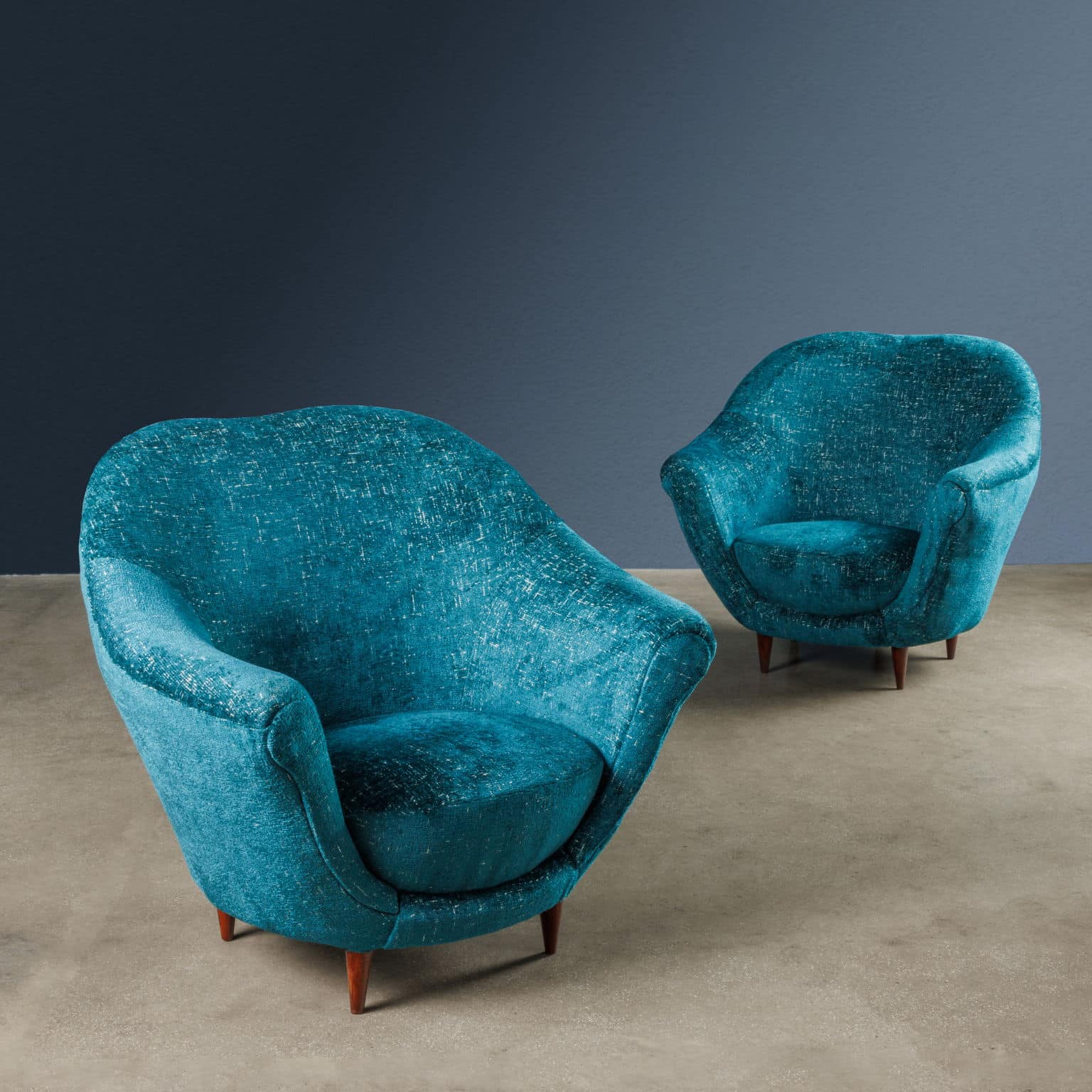 Pair of armchairs, 1950s, Federico Munari