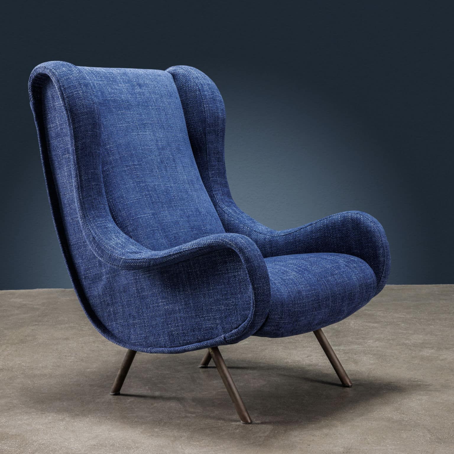 Marco Zanuso ‘Senior’ model armchair for Arflex (blue)