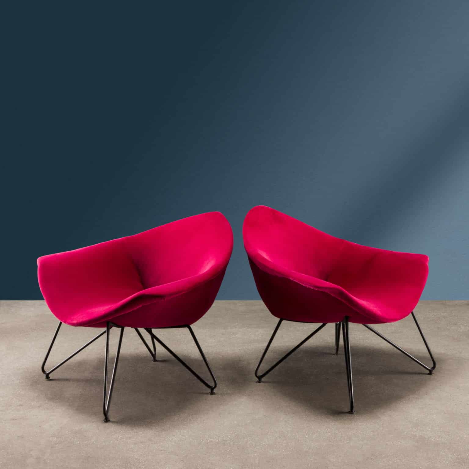 Augusto Bozzi ‘Golden’ armchairs for Saporiti
