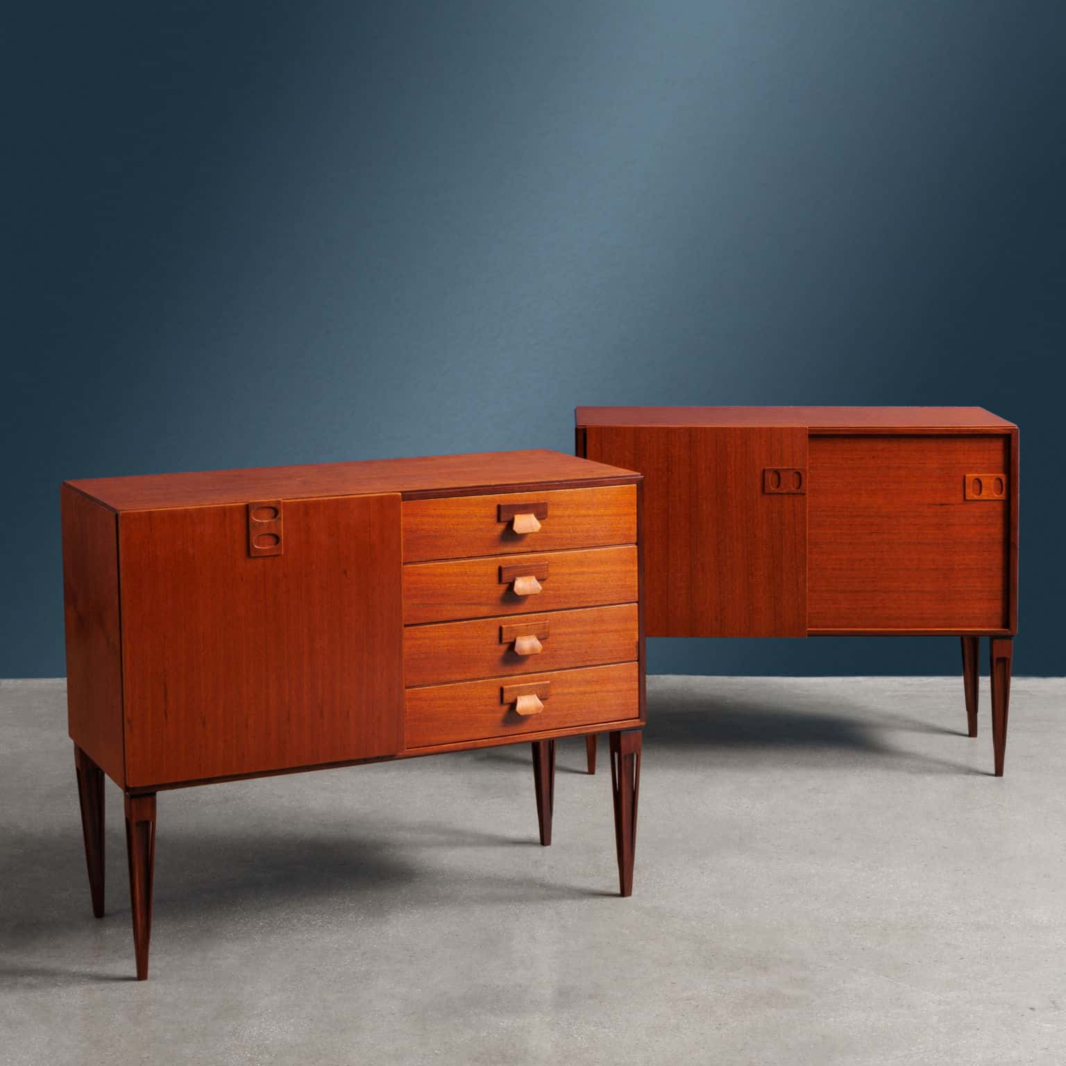 Two sideboards from the 1960s produced by Fratelli Proserpio