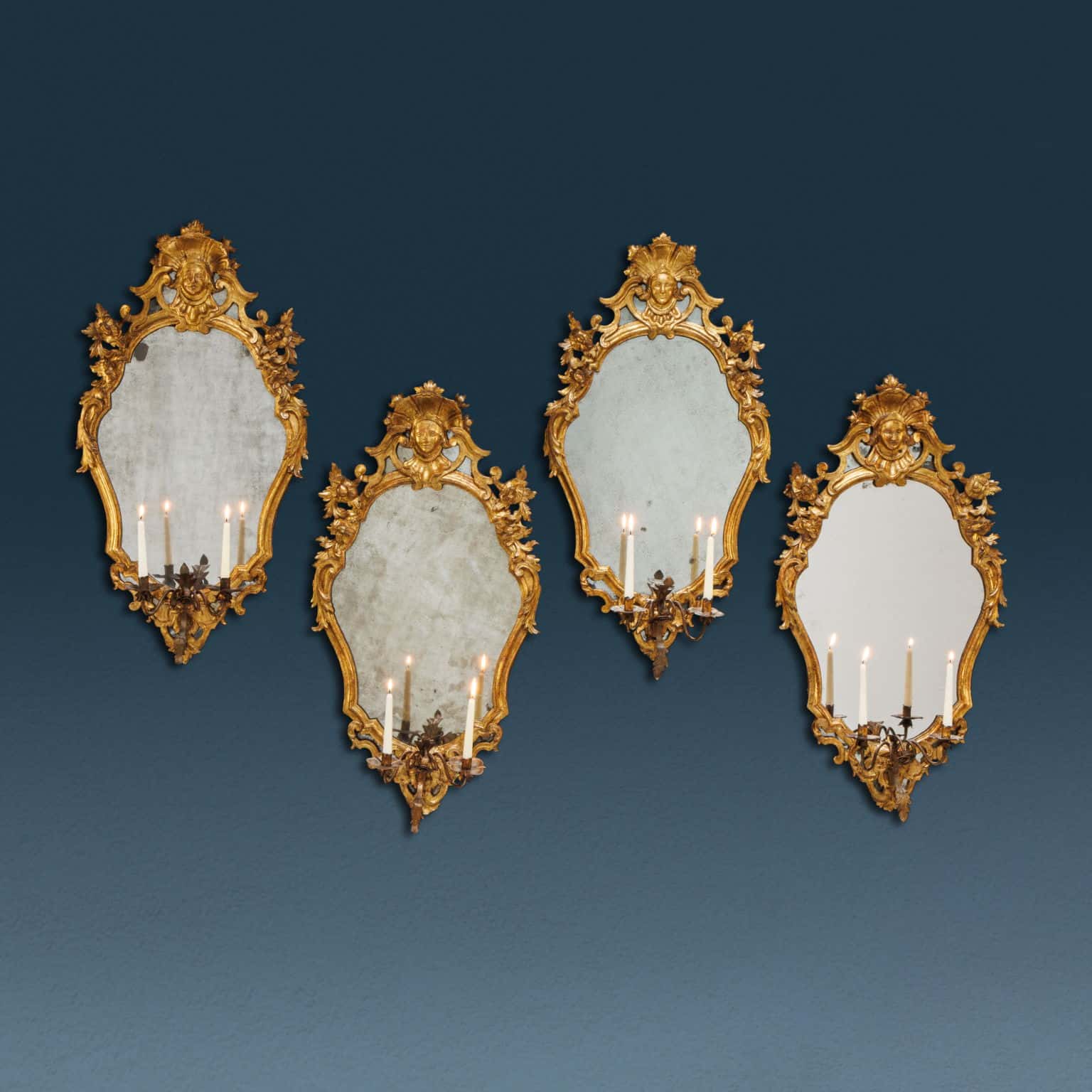 Group of four mirrors. Tuscany, first quarter of the 18th century