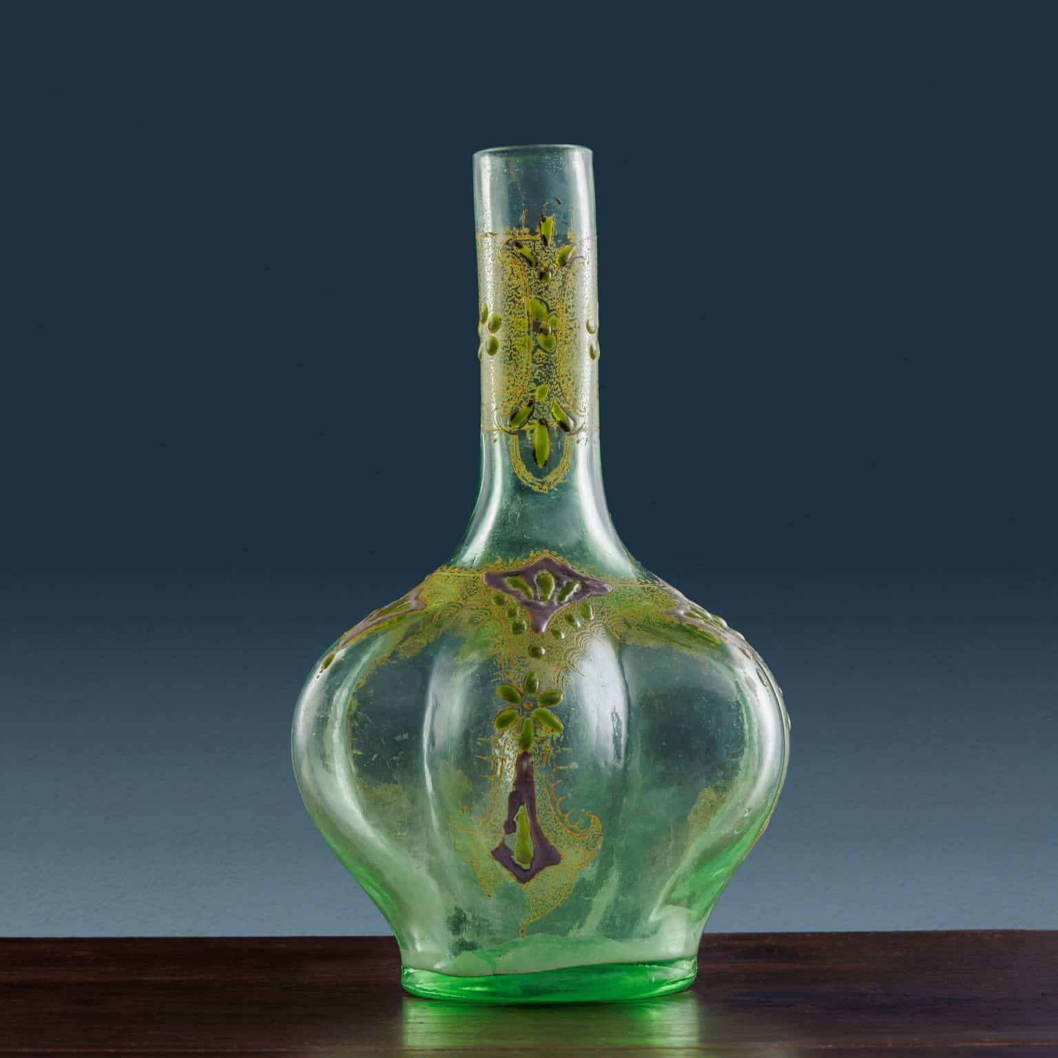 Émile Gallé Enamelled Glass Vase.  Nancy, 1894-1897.