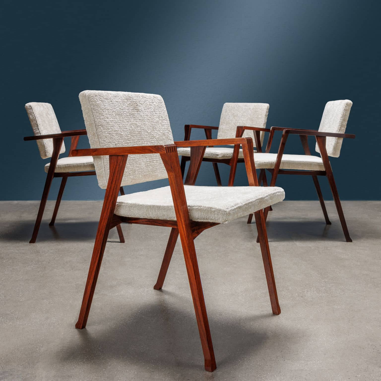 (Sold) “Luisa” armchairs Designed by Franco Albini for Poggi