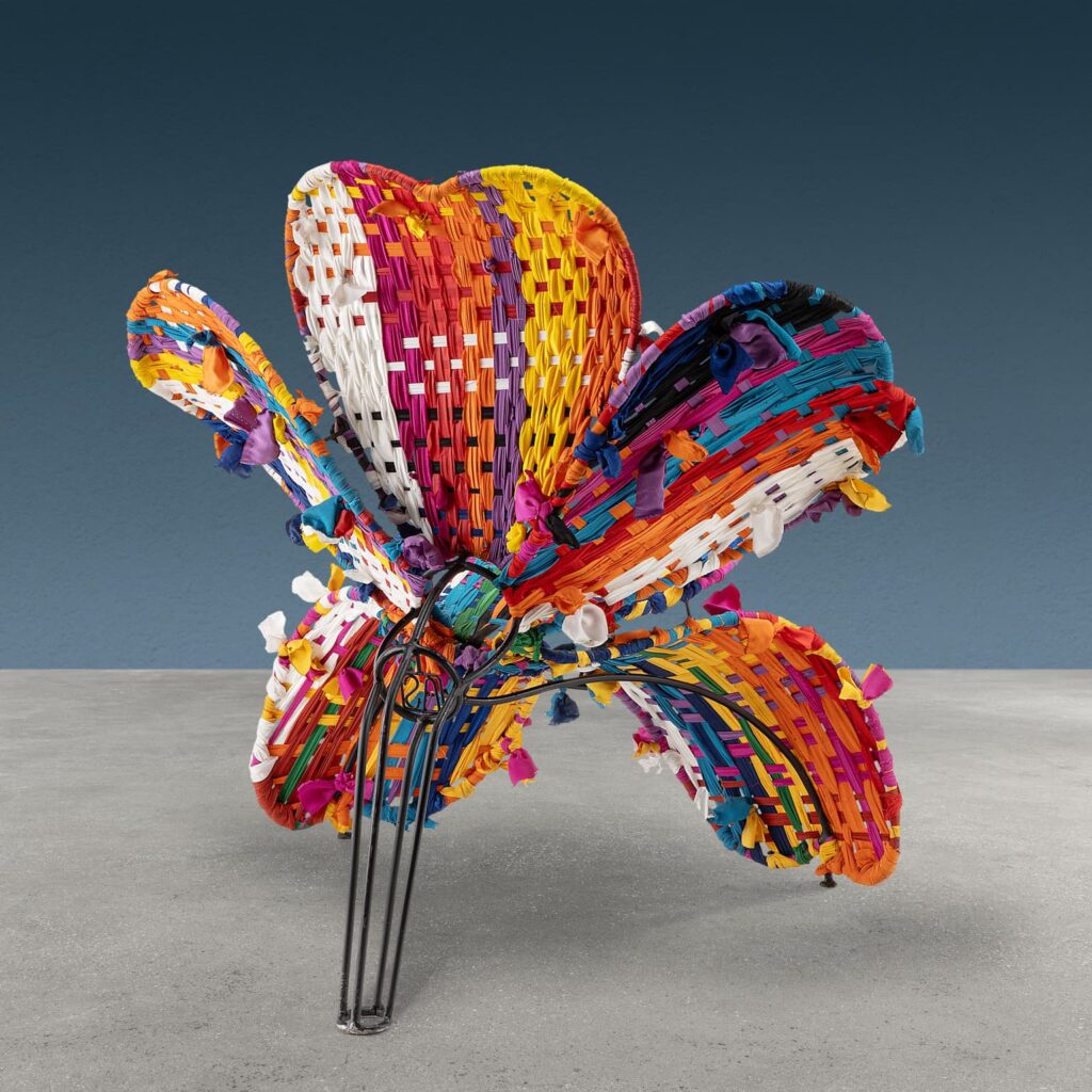 Multicolour 'Fiore Bulat' Armchair by Anacleto Spazzapan