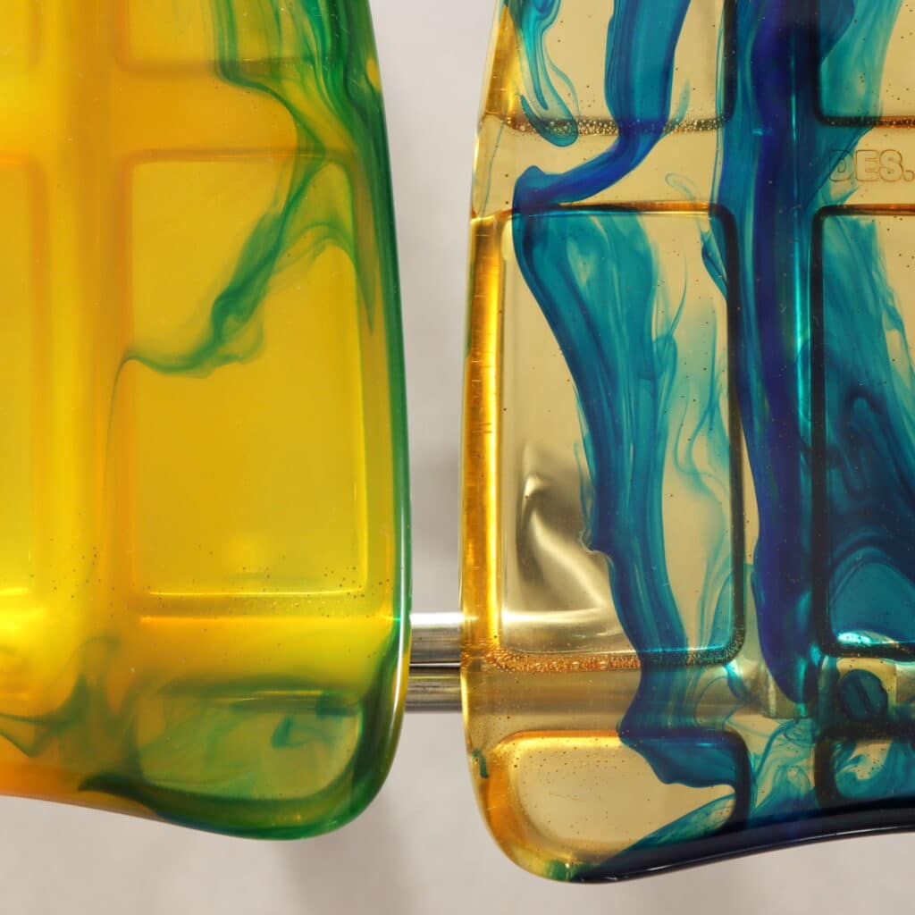 Multicolour Seat details of Broadway chair by Bernini