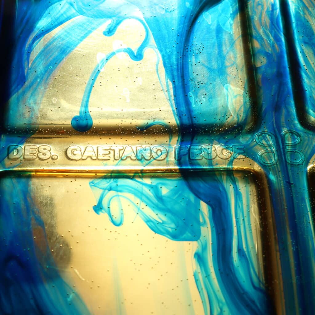 Detail of Broadway chair by Gaetano Pesce for Bernini