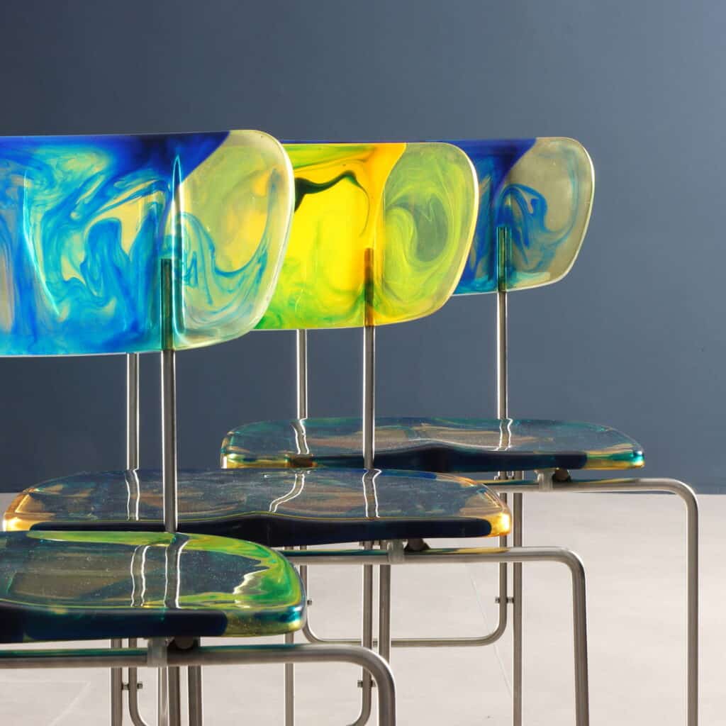 Details of Broadway Chairs by Gaetano Pesce