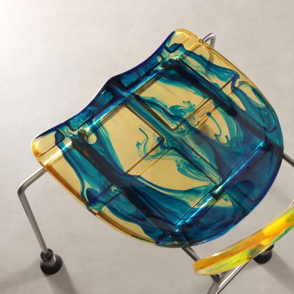 Seat details of Broadway chair by Bernini