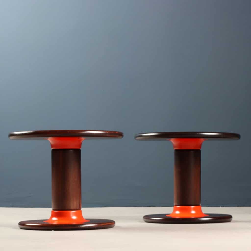 Couple of 'Rocchetto' Coffee Table by Ettore Sottsass for Poltronova