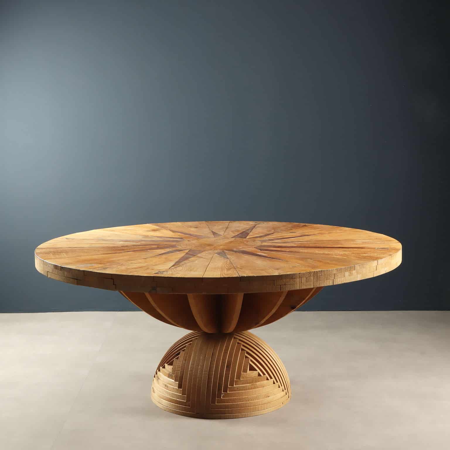 Table ‘La Rosa dei Venti’ by Mario Ceroli for Poltronova