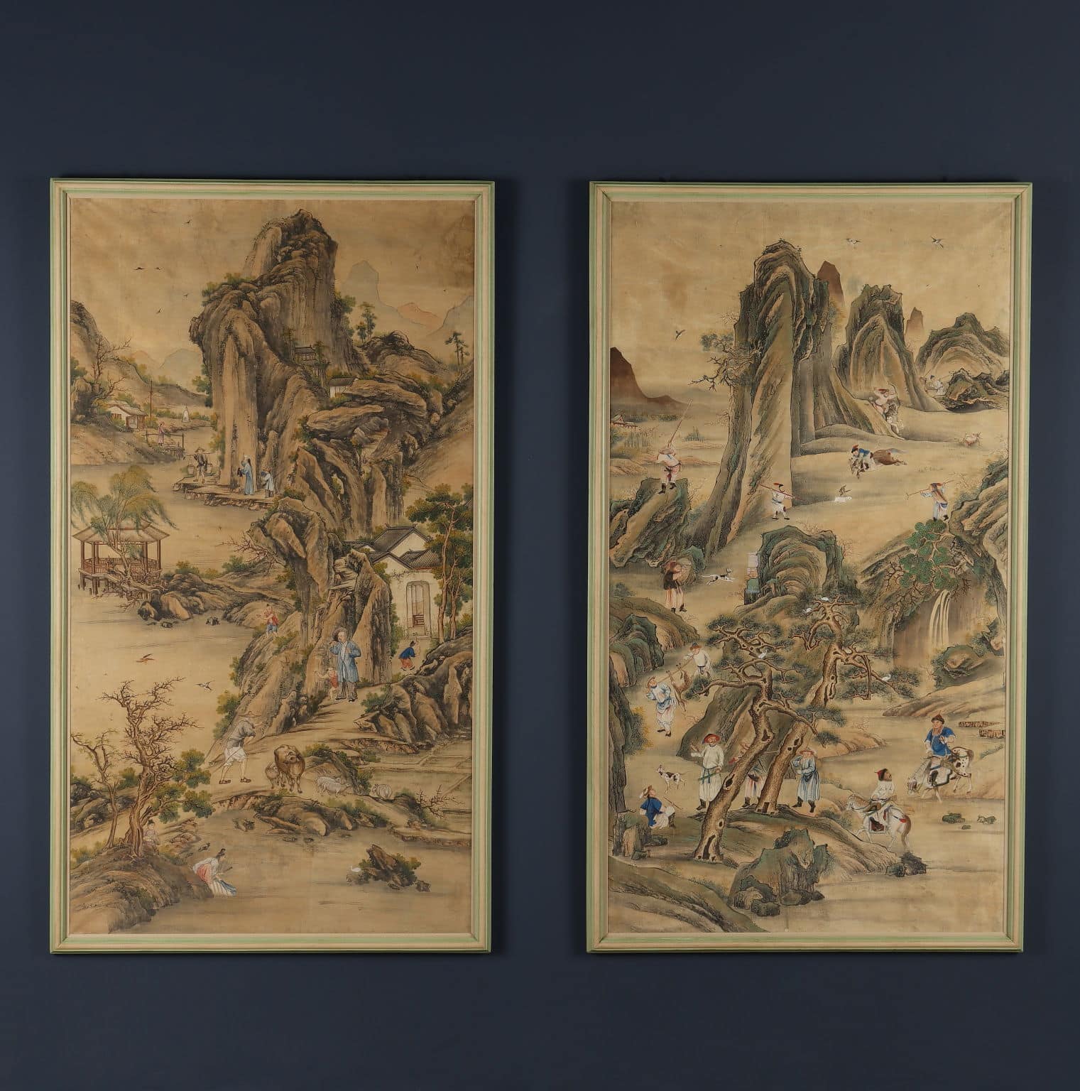Chinese artisan Pair of wallpaper panels China, first quarter of the 19th century