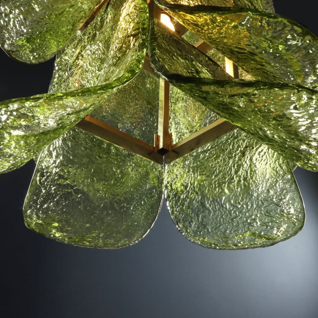 Murano Glass Detail of 1970s Ceiling Lamp by Carlo Nason for Mazzega