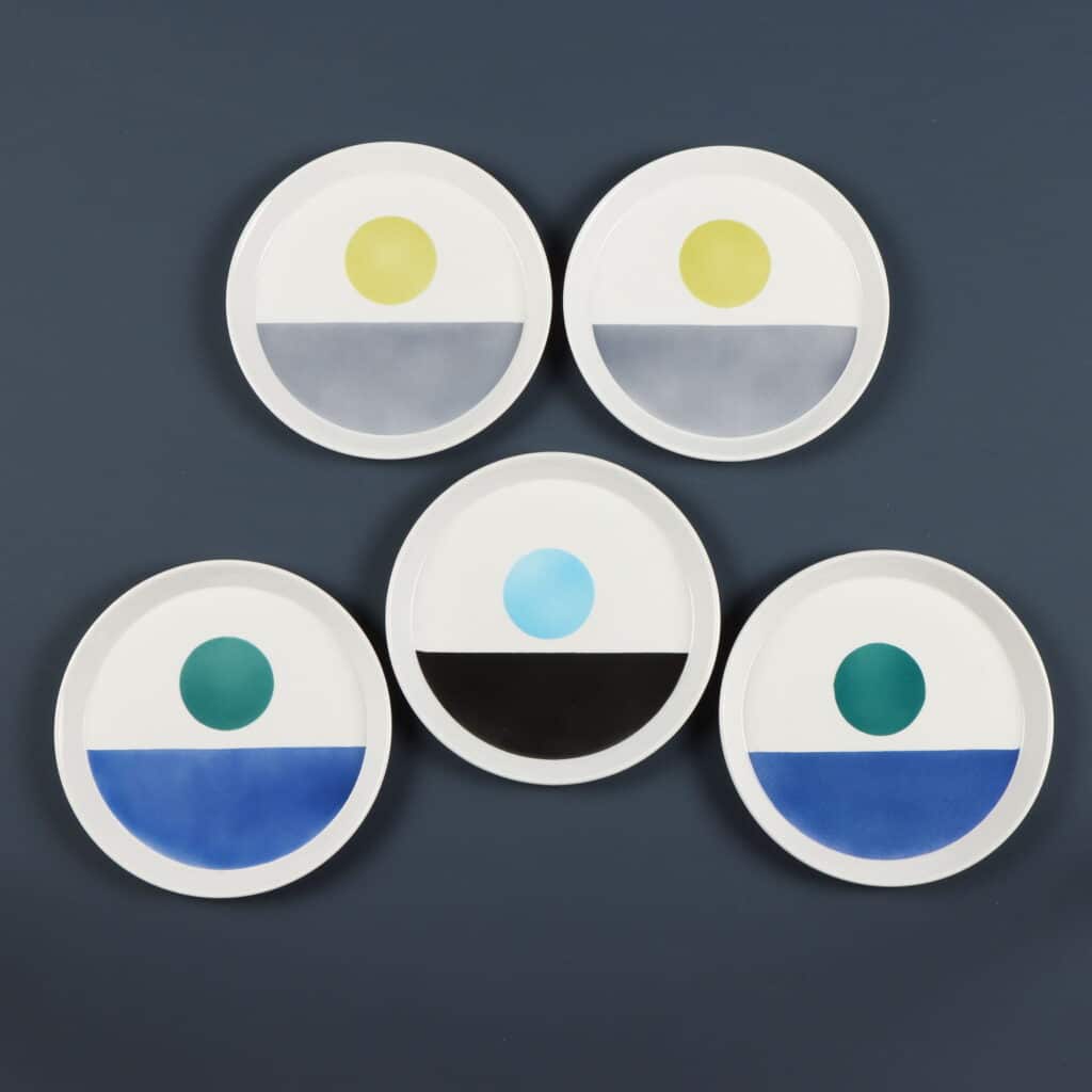 Set of Five Plates 'Fantasia Italiana' Series by Gio Ponti