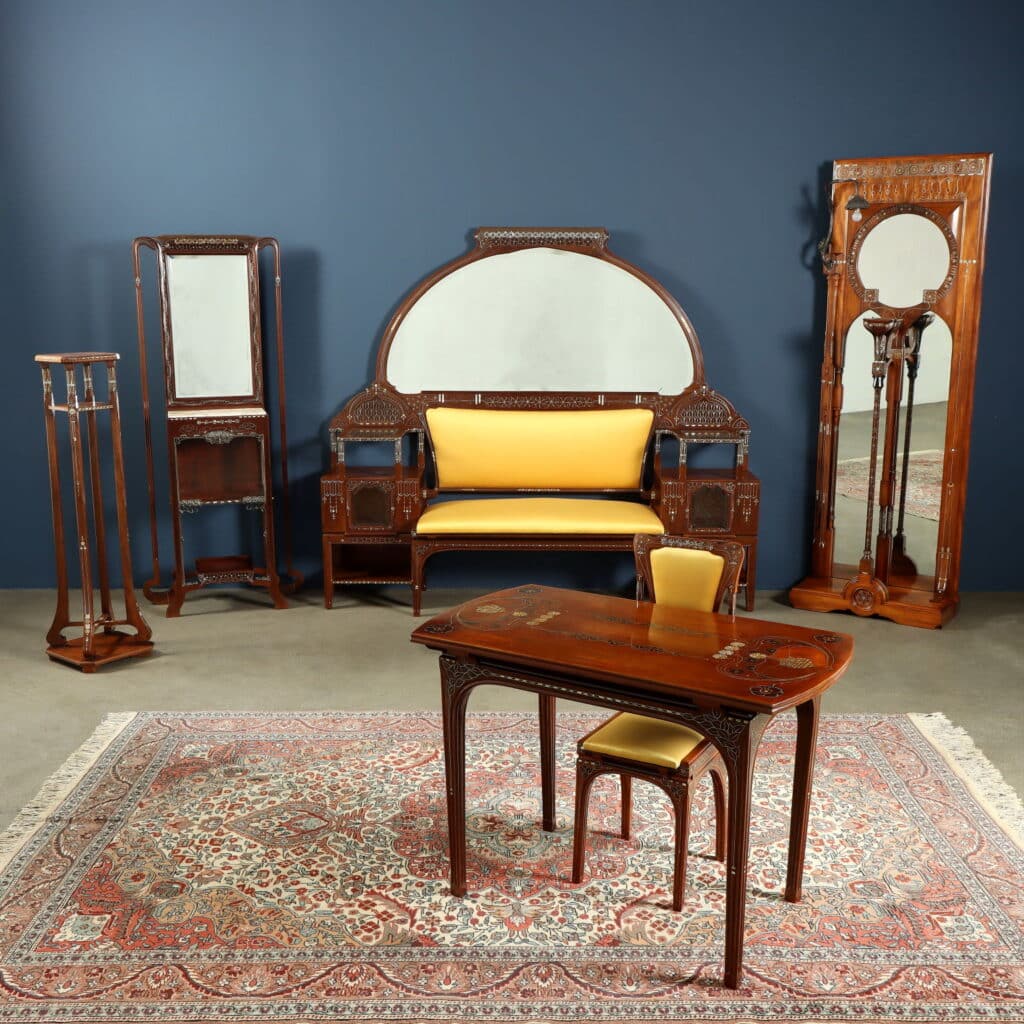 Complete salon suite by Eugenio Quarti, Italy, late 19th century.