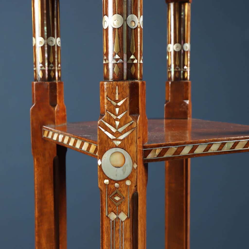 Outstanding example of Italian Art Nouveau cabinetmaking.
