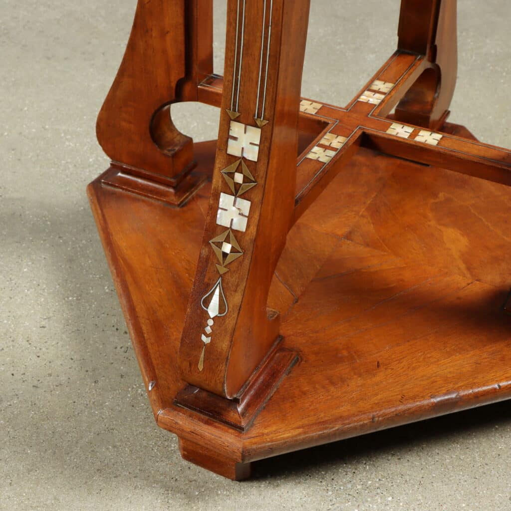 Close-up of the handcrafted decorative details.